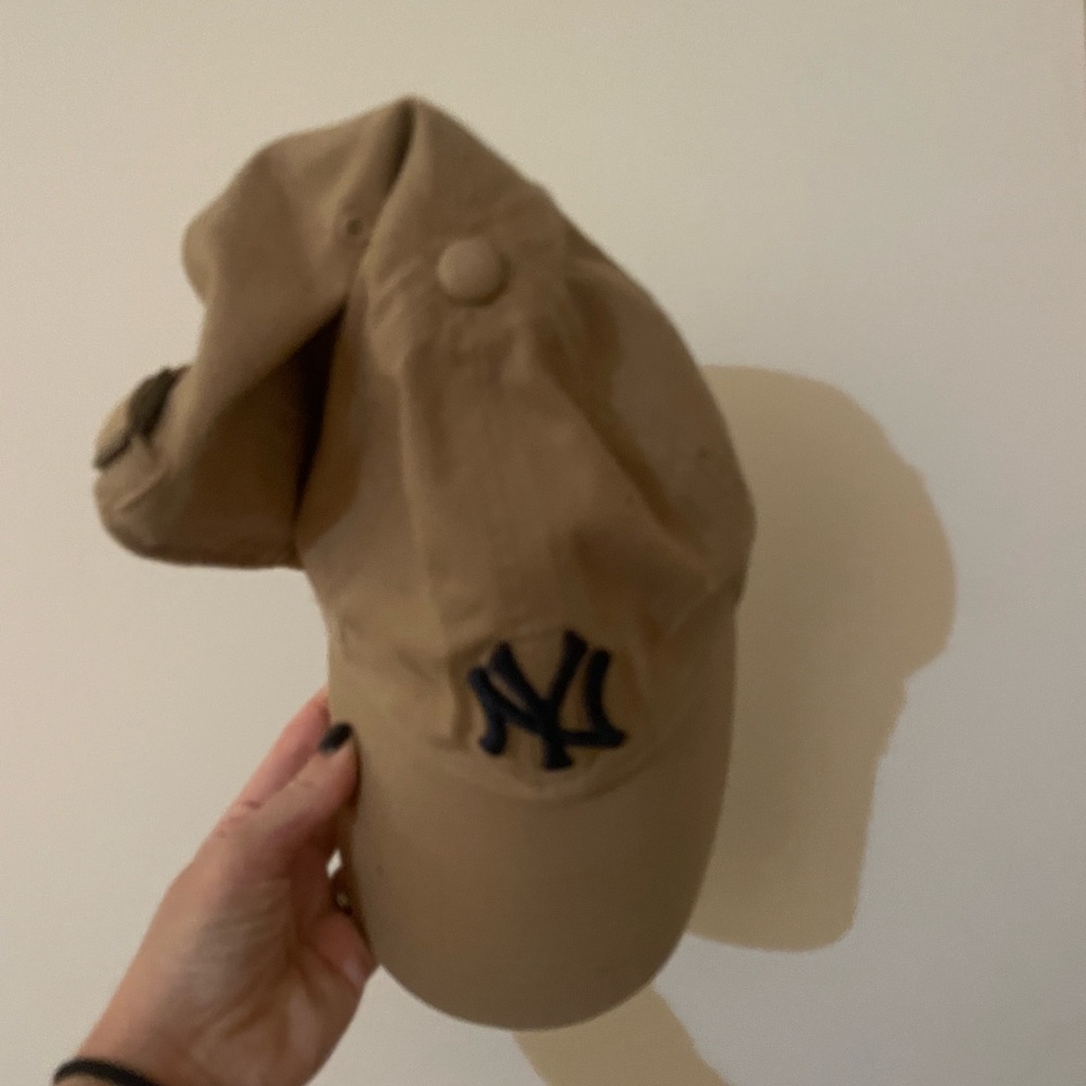 NY tan women's baseball hat